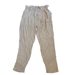 Billabong Multicolor Striped Paper bag Waist Casual Pull Up Pant Medium Beach